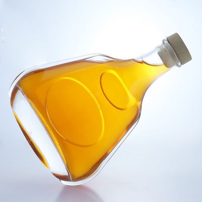 Duidelijke of op maat gemaakte 700 ml glazen fles voor gin rum champagne brandy whisky drank