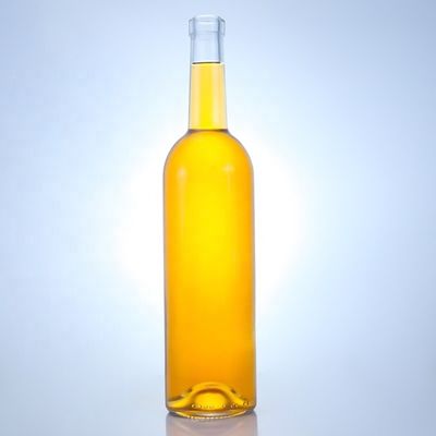 Gepersonaliseerde logo glazen fles voor 750 ml Long Neck Clear Flint Gin Rum Champagne Liquor
