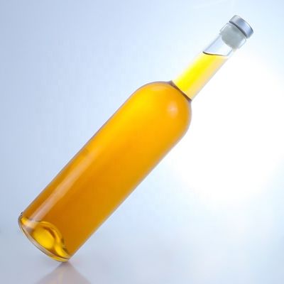 Gepersonaliseerde logo glazen fles voor 750 ml Long Neck Clear Flint Gin Rum Champagne Liquor