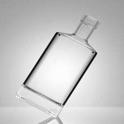 50 ml vierkant glasfles voor whisky gin rum aangepaste dop en kurkstop inbegrepen