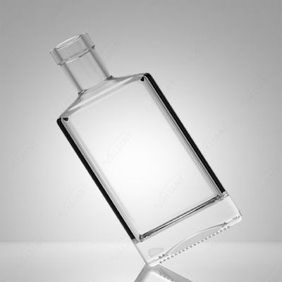 50 ml vierkant glasfles voor whisky gin rum aangepaste dop en kurkstop inbegrepen