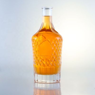 2023 Duidelijke fles Glasflessen met bevroren basismateriaal Gepersonaliseerd logo