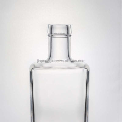 Glaskraag Vierkante Gin Whiskey Rum Wijn Vodka Fles 750 ml met synthetische kurk