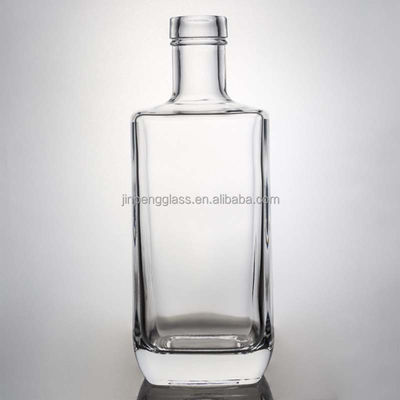 Glaskraag Vierkante Gin Whiskey Rum Wijn Vodka Fles 750 ml met synthetische kurk