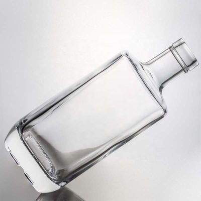 Glaskraag Vierkante Gin Whiskey Rum Wijn Vodka Fles 750 ml met synthetische kurk