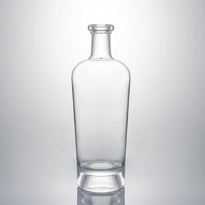 Whisky Gin Rum Super Flint Glasfles met op maat gemaakte glazen kraag en kurkstop