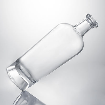 Whisky Gin Rum Super Flint Glasfles met op maat gemaakte glazen kraag en kurkstop
