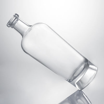 Whisky Gin Rum Super Flint Glasfles met op maat gemaakte glazen kraag en kurkstop