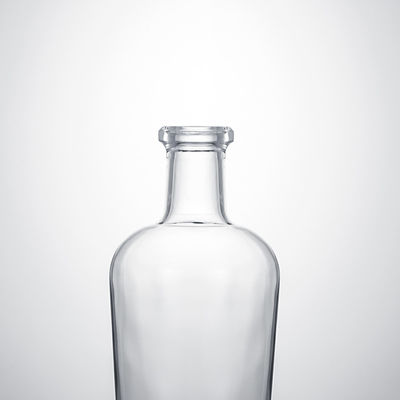 Whisky Gin Rum Super Flint Glasfles met op maat gemaakte glazen kraag en kurkstop