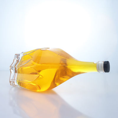 Flint Glass Embossed Design Screw Cap Spirit Flasje voor Whisky Vodka Tequila Gin Rum
