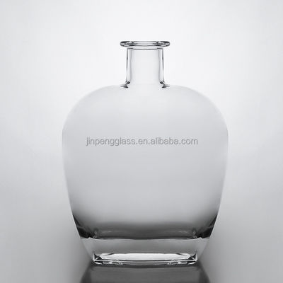 Custom Clear Flat 750ml Glasfles Met Kork Voor Vodka Whiskey Gin Industriële Drank