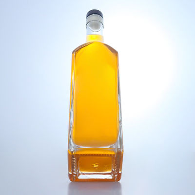 Vierkante Super Flint glasfles in heldere kleuren voor wodka Whisky Tequila Gin