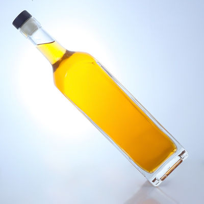 Vierkante Super Flint glasfles in heldere kleuren voor wodka Whisky Tequila Gin