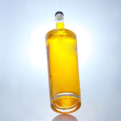 Voedingsmiddelen 750 ml glazen fles voor rum vodka whisky tequila gin super flint materiaal