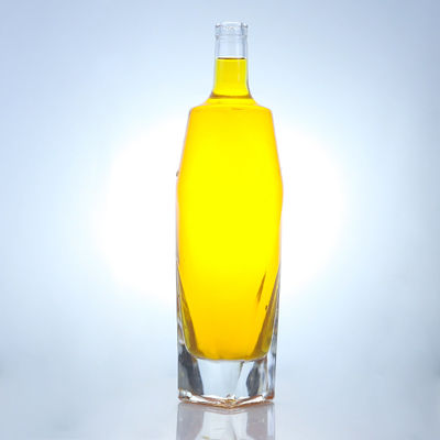 Lichaam Materiaal Glas Vierkant Vorm Rum Vodka Whisky Tequila Gin Fles met kurk