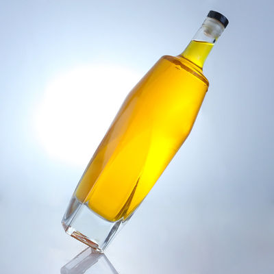 Lichaam Materiaal Glas Vierkant Vorm Rum Vodka Whisky Tequila Gin Fles met kurk