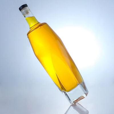 Lichaam Materiaal Glas Vierkant Vorm Rum Vodka Whisky Tequila Gin Fles met kurk