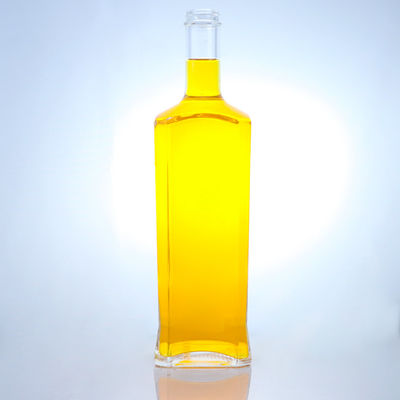 Gelast flesje van helder of op maat gemaakt kraagmateriaal voor rum, wodka, whisky, tequila en gin