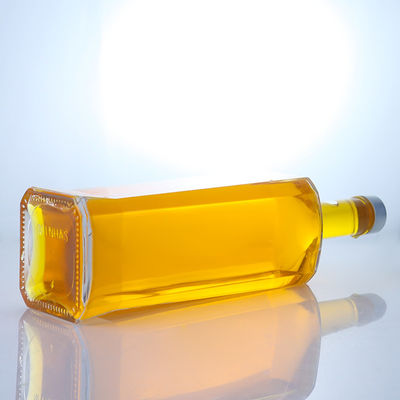 Gelast flesje van helder of op maat gemaakt kraagmateriaal voor rum, wodka, whisky, tequila en gin