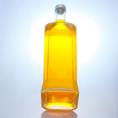Gelast flesje van helder of op maat gemaakt kraagmateriaal voor rum, wodka, whisky, tequila en gin