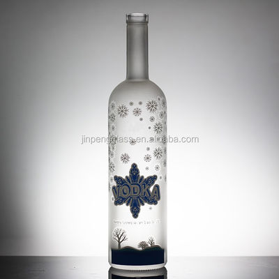 Doorzichtige 700 ml glasflessen met kurkverzegeling voor sterke dranken en vodka Whiskey tequila