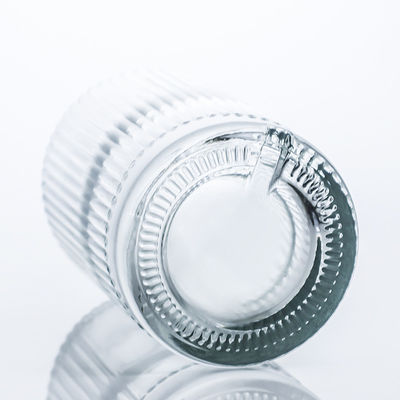 Zware doorzichtige glazen fles voor brandy whisky gin aangepaste vorm cork top gegraveerd