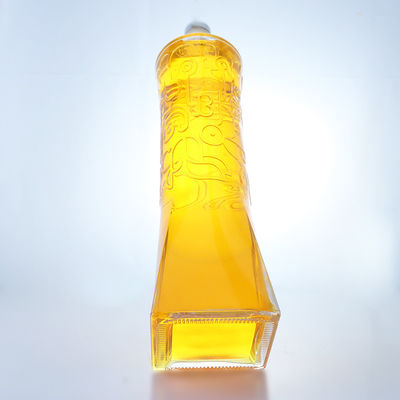 Industriële drankglasfles met een unieke vorm en geïmprimeerd superklein materiaal
