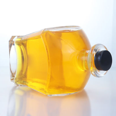 Glaskraag Materiaal Vierkante vorm Whiskey Vodka Tequila Brandy Gin Rum Fles met kurk