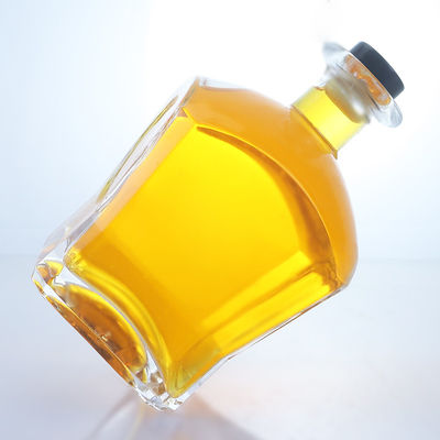 Glaskraag Materiaal Vierkante vorm Whiskey Vodka Tequila Brandy Gin Rum Fles met kurk