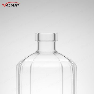Rum Vodka Whisky Tequila Gin Fles 250 ml Super Flint Glas met kurk en op maat gemaakte vorm