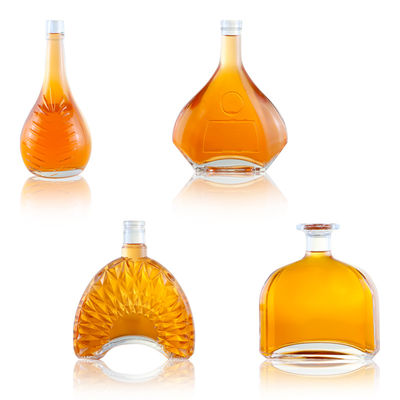 Custom Logo Glasfles voor Brandy Gin Rum Whisky Uniek ontwerp en Super Flint