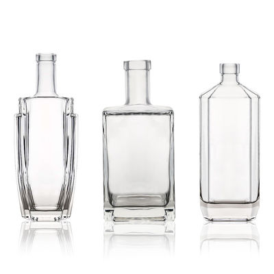Food Grade Glas 700 ml 750 ml Rum Vodka Whisky Tequila Gin Fles met aangepaste dop