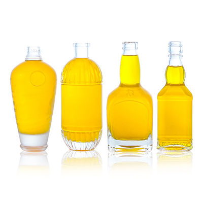 Op maat gemaakte vierkant of rond glas fles voor vodka, whisky, rum, gin en tequila