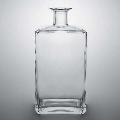 Glasbasis 500 ml 700 ml 750 ml heldere flint drankfles met op maat gemaakte dop en kurktop