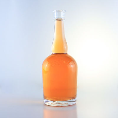 Tequila Rum Champagne Brandy Whisky Glasfles met lange hals en decal oppervlak