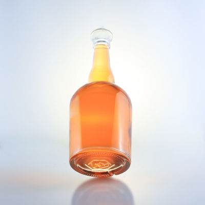 Tequila Rum Champagne Brandy Whisky Glasfles met lange hals en decal oppervlak