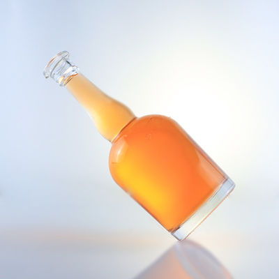 Tequila Rum Champagne Brandy Whisky Glasfles met lange hals en decal oppervlak