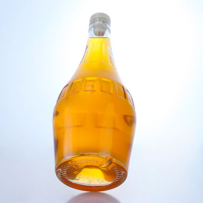 Industriële drankglasfles met op maat geïmprimeerd lichaam en kurkstop