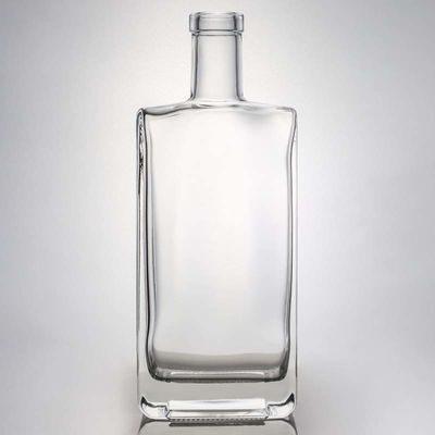Gelast 700 ml vierkant Super Flint glasfles voor Vodka Gin Rum Whisky