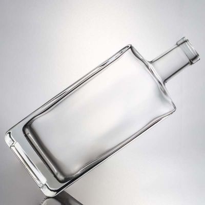 Gelast 700 ml vierkant Super Flint glasfles voor Vodka Gin Rum Whisky