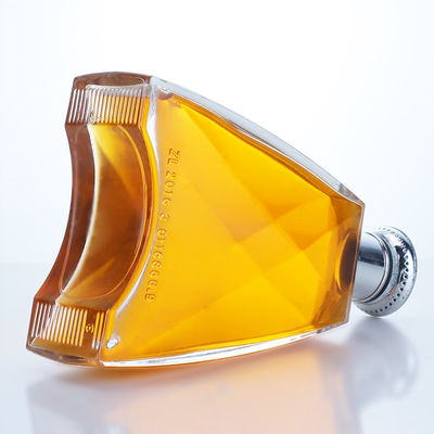 Custom Logo Industriële glazen drankfles voor wodka gin rum tequila whisky