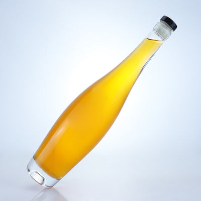 Hoge en dunne 500 ml/700 ml ronde drankfles met kurktop helder of op maat gemaakt