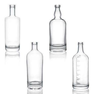 Glasfles met deksel aangepast aan verschillende scenario's van rum wodka whisky tequila gin