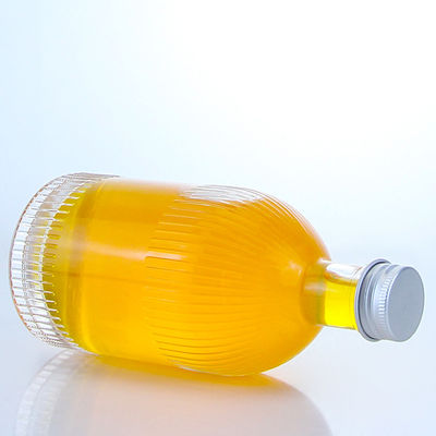 Industriële drankglasfles met schroefkapstrips en aangepast logo