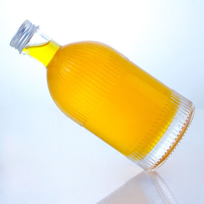 Industriële drankglasfles met schroefkapstrips en aangepast logo