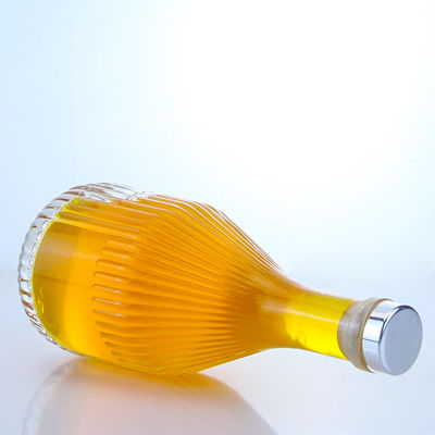 Glas Ronde vorm 500 ml Rum Vodka Whisky Tequila Gin Fles met kurkdop