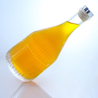 Glas Ronde vorm 500 ml Rum Vodka Whisky Tequila Gin Fles met kurkdop