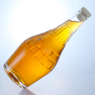700 ml fancy design heldere flint glasfles voor champagne unieke vorm en leeg