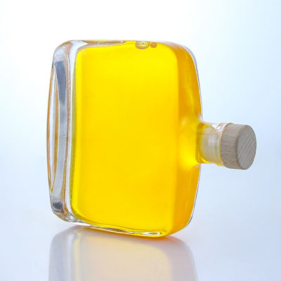 Industriële drank 300 ml Unieke ronde schouder Super flint glazen fles met kurk