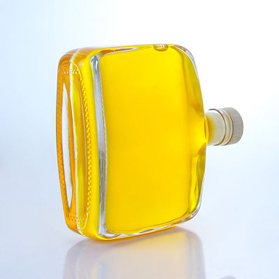 Industriële drank 300 ml Unieke ronde schouder Super flint glazen fles met kurk